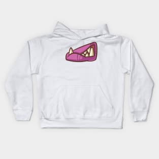 Monster mouth illustration Kids Hoodie